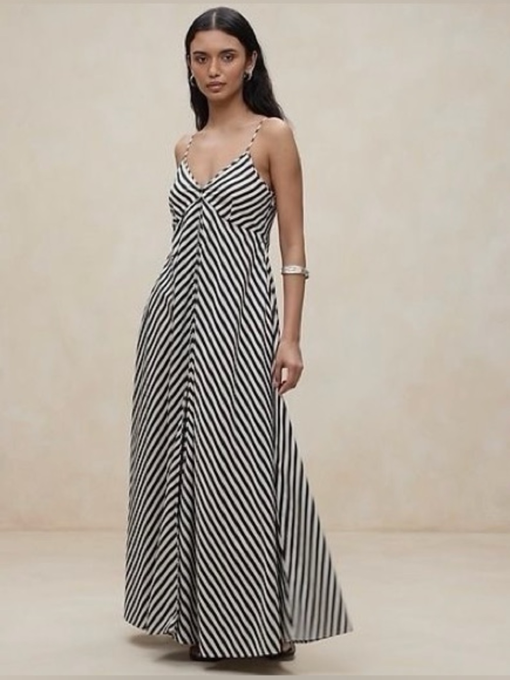 Banana Republic Bias-cut Cotton Poplin Maxi Dress - size 2 NWT